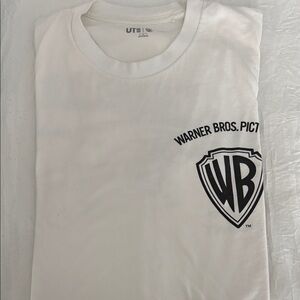 Warner Bros. White Tee with Black Logo